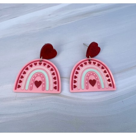 PENDIENTES METACRILATO ARCOIRIS