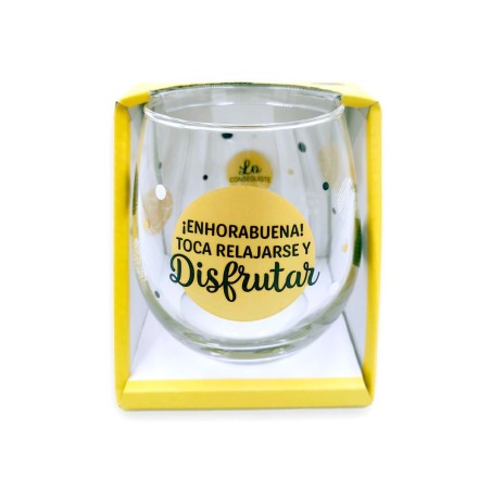 VASO CRISTAL ENHORABUENA