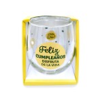 VASO CRISTAL FELIZ CUMPLEAÑOS