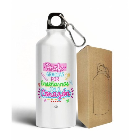 BOTELLA ALUMINIO 500ML PROFE GRACIAS ROSA