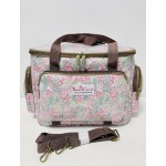 NEVERA GRANDE BOLSILLOS FLORES - ROSA