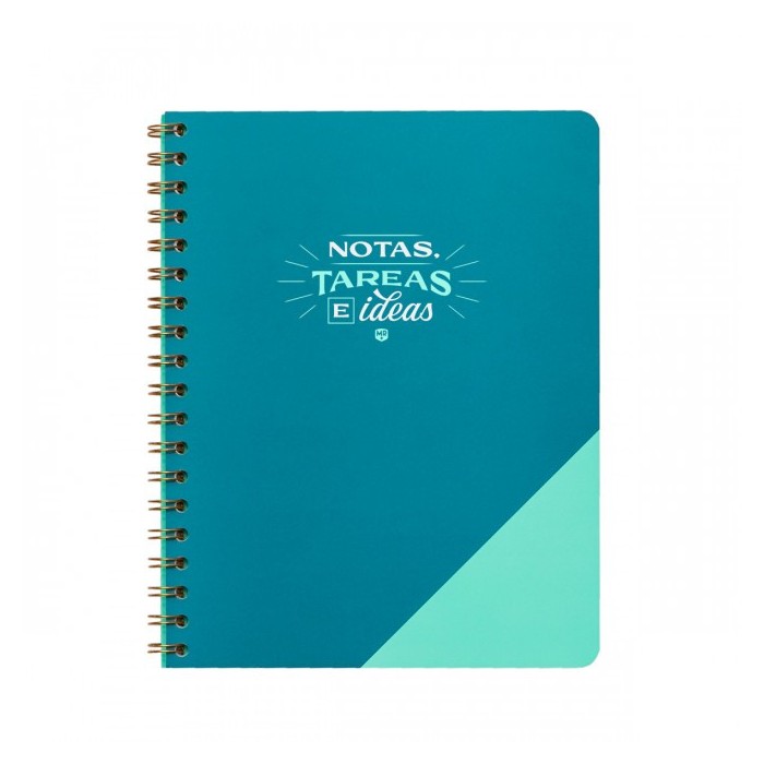 LIBRETA A5 AZUL - NOTAS  TAREAS E IDEAS