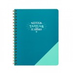 LIBRETA A5 AZUL - NOTAS  TAREAS E IDEAS