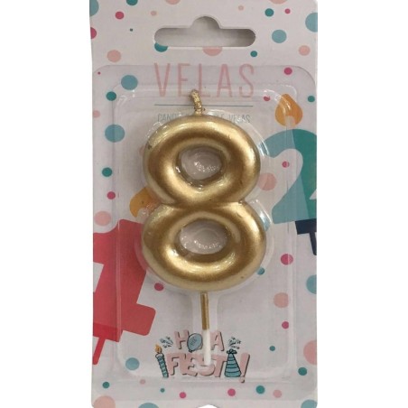 VELA N8 PLATA/DORADO