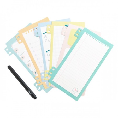 ESTUCHE CON HOJAS DE PIZARRA BLANCA - NEVER STOP