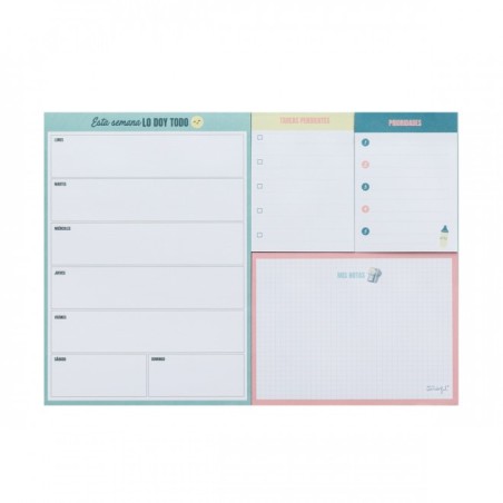 PLANIFICADOR SEMANAL CON NOTAS ADHESIVAS - ESTA SE