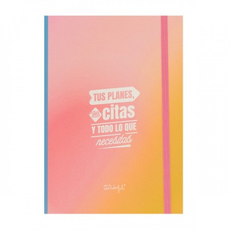 LIBRETA CON NOTAS ADHESIVAS ROSA - TUS PLANES, TUS CITAS