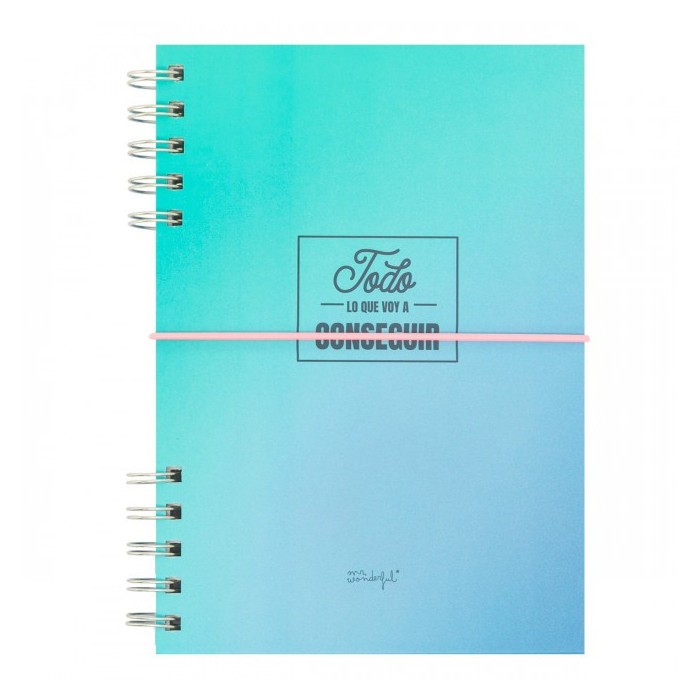 LIBRETA A5 AZUL - TODO LO QUE VOY A CONSEGUIR