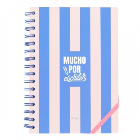 LIBRETA A5 ROSA - MUCHO POR ESCRIBIR