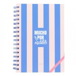 LIBRETA A5 ROSA - MUCHO POR ESCRIBIR