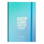 LIBRETA CON NOTAS ADHESIVAS AZUL - TUS PLANES
