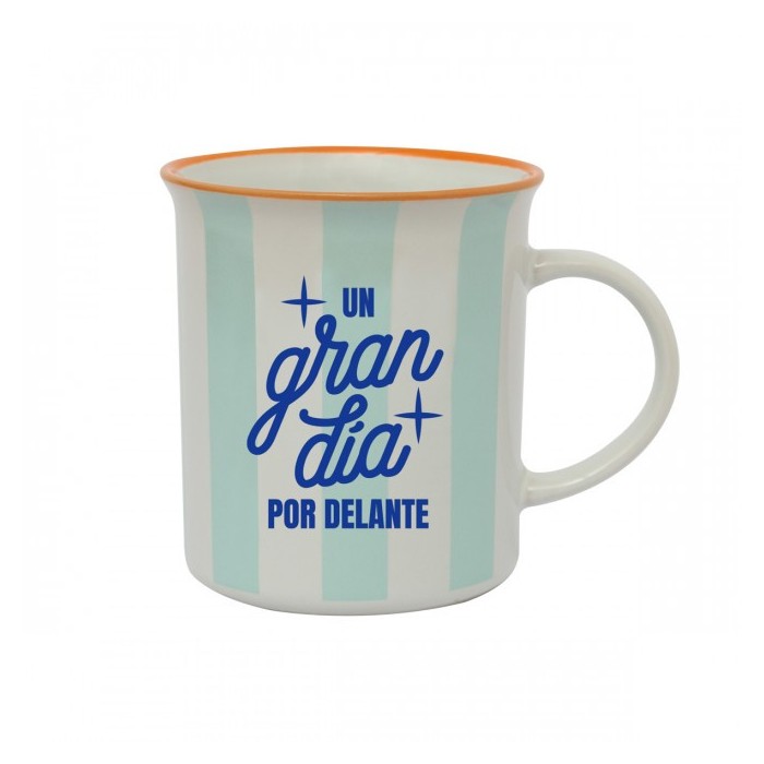 TAZA AZUL - UN GRAN DÍA POR DELANTE
