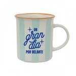 TAZA AZUL - UN GRAN DÍA POR DELANTE