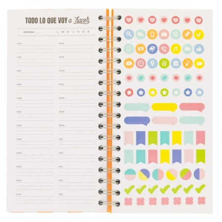 PLANIFICADOR DIARIO NARANJA - MUCHO POR HACER
