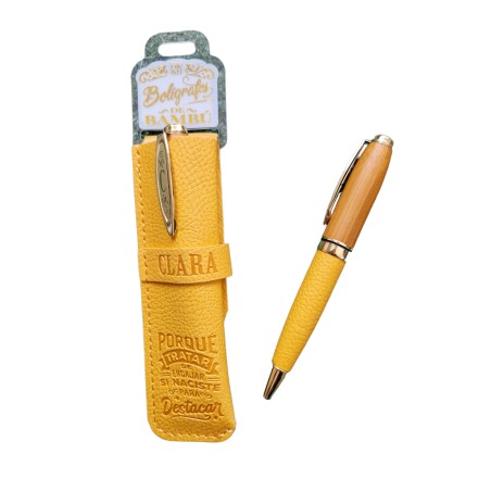BOLIGRAFO BAMBÚ CLARA