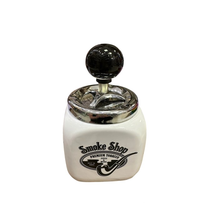 CENICERO CON PULSADOR SMOKE SHOP