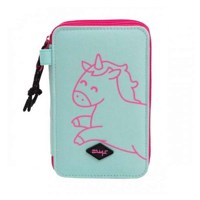 ESTUCHE ESCOLAR COMPLETO CON 2 COMPARTIMENTOS MINT