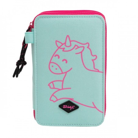 ESTUCHE ESCOLAR COMPLETO CON 2 COMPARTIMENTOS MINT