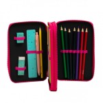 ESTUCHE ESCOLAR COMPLETO CON 2 COMPARTIMENTOS MINT