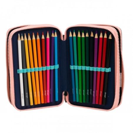 ESTUCHE ESCOLAR COMPLETO CON 3 COMPARTIMENTOS - AP