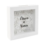 HUCHA DE MADERA - AHORRA O NUNCA