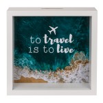 HUCHA DE MADERA - TO TRAVEL IS TO LIVE