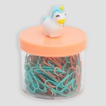 BOTE DE CLIPS DE PAPEL - UNICORNIO