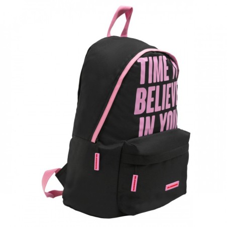MOCHILA BÁSICA ROSA - TIME TO BELIEVE IN YOU