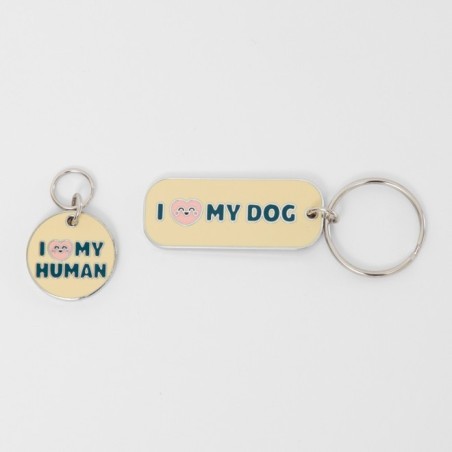 SET DE LLAVERO Y PLACA A JUEGO PARA AUTÉNTICOS DOG