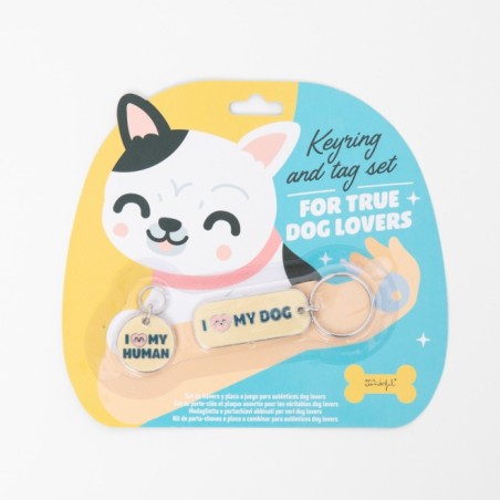 SET DE LLAVERO Y PLACA A JUEGO PARA AUTÉNTICOS DOG