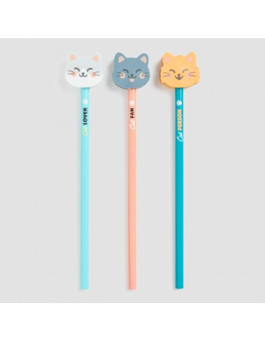 SET 3 LAPICES FOT CAT LOVERS