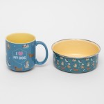 SET DE TAZA Y COMEDERO DOGS