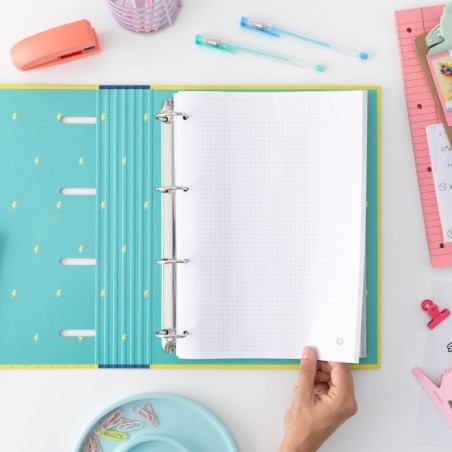 CARPETA CON ANILLAS Y HOJAS SI LO DAS TODO