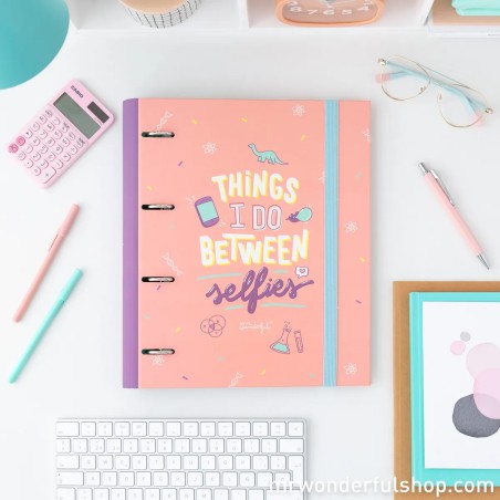 CARPETA ANILLAS Y HOJAS THINGS I DO BETWEEN