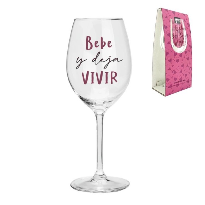 COPA DE VINO 430ML BEBE Y DEJA VIVIR
