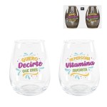 JUEGO DE 2 VASOS 500ML QUIERO DECIRTE QUE ERES