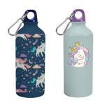 BOTELLA ALUMINIO 600ML UNICORNIO