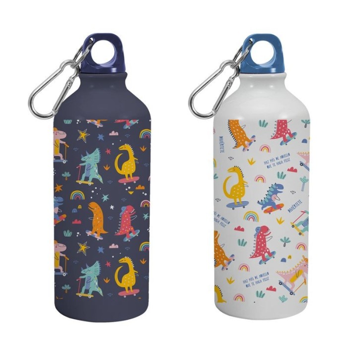 BOTELLA ALUMINIO 600ML DINOS