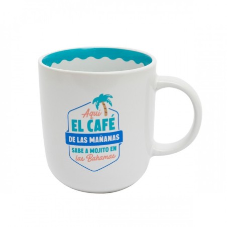TAZA - AQUÍ EL CAFÉ DE LAS MAÑANAS SABE A MOJITO