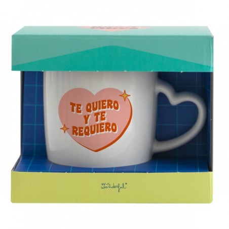 TAZA BLANCA - TE QUIERO Y TE REQUIERO