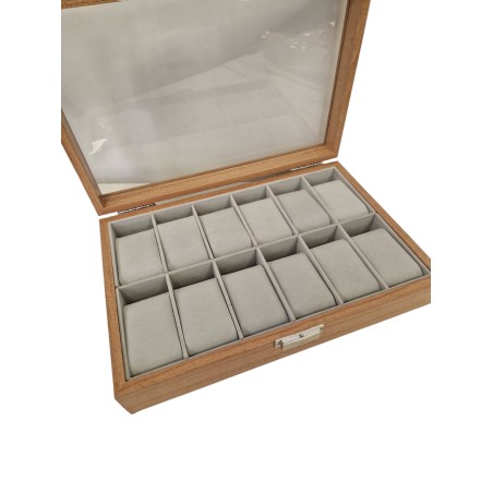 JOYERO RELOJ - 12 COMPARTIMENTOS