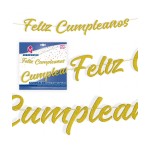 GUIRNARLDA FELIZ CUMPLEAÑOS - DORADA