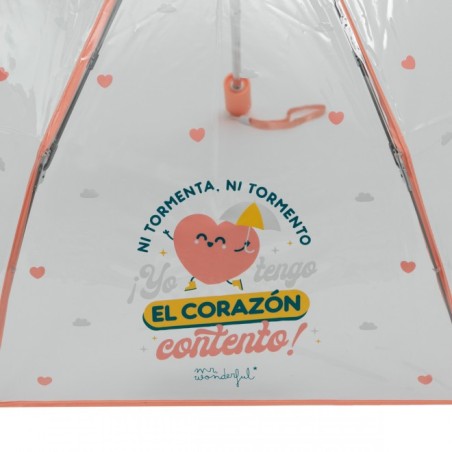 PARAGUAS MEDIANO TRANSPARENTE - NI TORMENTA