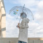 PARAGUAS GRANDE TRANSPARENTE - AQUÍ DEBAJO SIEMPRE