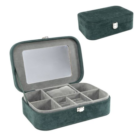 JOYERO TERCIOPELO VERDE ESMERALDA