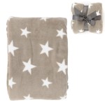 MANTA 125X150 GRIS TOPO ESTRELLAS