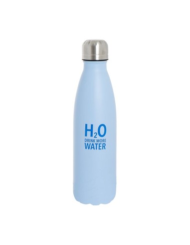 BOTELLA ACERO INOX H2O AZUL 500ML