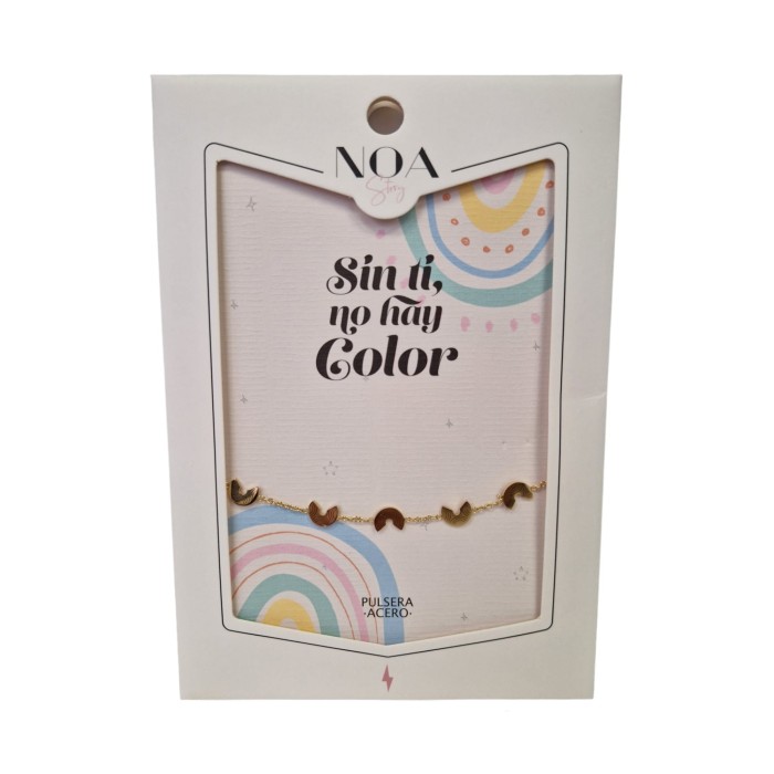 PULSERA ACERO DORADO - SIN TI NO HAY COLOR