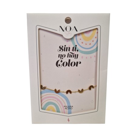 PULSERA ACERO DORADO - SIN TI NO HAY COLOR