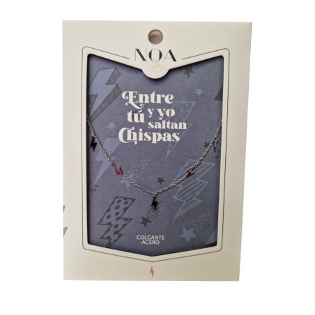 COLGANTE ACERO PLATEADO - ENTRE TU Y YO SALTAN